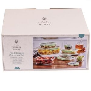 The Pioneer Woman Green and Clear Food Storage Container Set - 12 Piece